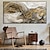 abordables Peintures Abstraites-Peinture à l&#039;huile Hang-peint Peint à la main Format Horizontal Abstrait Paysage contemporain Moderne Toile roulée (sans cadre)