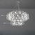 abordables Lustres-lustres en cristal modernes feu d&#039;artifice, luminaires suspendus chromés à 12/20/28/40 lumières pour salle à manger, cuisine, salon, chambre 110-240v