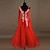 cheap Ballroom Dancewear-Ballroom Dance Dress Appliques Crystals / Rhinestones Women&#039;s Performance Long Sleeve Chinlon Organza