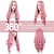 voordelige Synthetische trendy pruiken-roze pruik 28 inch lang roze golvende pruiken voor vrouwen synthetisch haar vervangende pruiken lichtroze pruik halloween cosplay daily party hittebestendige vezel pruik