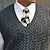 Недорогие мужской пуловер-свитер-Муж. Вязаная ткань Свитер жилет Пуловер Кабель Вязать Трикотаж Сплошной цвет V-образный вырез Стиль Старинный Официальные на открытом воздухе Одежда Зима Осень Черный Винный S M L