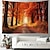 cheap Landscape Tapestry-Fall Forest Hanging Tapestry Wall Art Large Tapestry Mural Decor Photograph Backdrop Blanket Curtain Home Bedroom Living Room Decoration