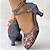 cheap Latin Shoes-Women&#039;s Heels Wedding Shoes Modern Dance Shoes Sandals Stilettos Comfort Shoes Outdoor Daily Summer Sequin Low Heel Pointed Toe Fashion Elegant Sexy Mesh Cross Strap Black 5.5cm Black 3.5cm Blue