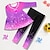 voordelige 3D-sets voor meisjes-Voor meisjes 3D Grafisch Hart T-shirt &amp; broek Jurkenset Kledingset Roze Lange mouw 3D-afdrukken Zomer Herfst Winter Actief Modieus Dagelijks Polyester Kinderen 3-12 jaar Buiten Afspraakje Vakantie