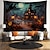 cheap Trippy Tapestries-Halloween Pumpkin Hanging Tapestry Wall Art Large Tapestry Mural Decor Photograph Backdrop Blanket Curtain Home Bedroom Living Room Decoration Creepy Town Mansion House Halloween Decorations