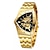 levne Mechanické hodinky-vítěz trojúhelník kostra automatické hodinky z nerezové oceli muži podnikání příležitostný nepravidelný trojúhelník mechanické náramkové hodinky zlaté punkové mužské hodiny
