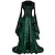 cheap Historical &amp; Vintage Costumes-Retro Vintage Medieval Renaissance Dress Long Length Pirate Viking Elven Women&#039;s Halloween Party LARP Dress