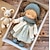 olcso photobooth kellékek-Waldorf baba baba művész kézzel készített mini öltöztetős baba diy halloween ajándék