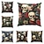 billige Halloween soveværelse-dobbelt side pudebetræk 1 stk skelet blomst blød dekorativ firkantet pudebetræk pudebetræk til soveværelse stue sofa sofa stol dekorationer