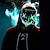 billige Tilbehør-V for Vendetta Joker Klovn Halloween rekvisitter LED maske Voksne Herre Dame Morsom Halloween Halloween Karneval Mardi Gras Enkle Halloween-kostymer