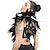 abordables Déguisements pour femmes-Punk et gothique Costume de Cosplay Châles Cape de plumes Sorcière maléfique Femme Halloween Utilisation Soirée Châle