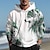 cheap Men&#039;s Pullover Hoodies-Wolf With Feathers Mens Graphic Hoodie Prints Daily Classic Casual 3D Pullover Holiday Going Out Streetwear Hoodies Blue Dark Green Long Sleeve Hooded White Cotton