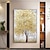 levne Květinové či botanické obrazy-100% ručně malované velké moderní plátno umění olejomalba obrazy zlatého stromu pro domácí obývací pokoj hotelový dekor nástěnný umělecký obraz válcovaný bez rámu