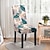 cheap Dining Chair Cover-Stretch Leaves Dining Chair Cover Soft Chair Seat Slipcover Durable Washable Furniture Protector For Dining Room Party