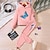 preiswerte Sets-2 Stück kinderkleidung Mädchen Schmetterling Kapuzenpulli &amp; Hose einstellen Langarm Aktiv Schulanfang 7-13 Jahre Herbst Schwarz Rosa Blau