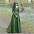 abordables Costumes vintage et anciens-Rétro Vintage Epoque Médiévale Renaissance Robe Robe tunique la demoiselle Viking Ranger Elfe Femme Halloween Casual Quotidien GN Ren Faire Robe