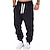 cheap Sweatpants-Men&#039;s Sweatpants Joggers Trousers Drawstring Elastic Waist Solid Color Comfort Breathable Casual Daily Streetwear Cotton Blend Sports Fashion Black-White Black Micro-elastic