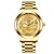 levne Quartz hodinky-Muži Křemenný Diamant Retro ročník Luxus Bling VODĚODOLNÝ Pásek z nerezové oceli Hodinky