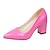 Недорогие Женская обувь на каблуках-Жен. Обувь на каблуках Балетки Сандалии Розовый Большие размеры Для вечеринок на открытом воздухе Повседневные Сплошной цвет На толстом каблуке Заостренный носок