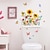 billiga Dekorativa väggstickers-växtblad blommor toalettsits lock klistermärken självhäftande badrum väggdekal grön blad blommig toalett lock dekaler självhäftande vattentät toalett klistermärke