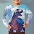 ieftine tricouri 3d pentru băieți-Băieți 3D Grafic Animal Dinozaur Tricou Manșon Lung Tipărire 3D Vară Primăvară Toamnă Sport Modă Șic Stradă Poliester Copii 3-12 ani În aer liber Casual Zilnic Fit regulat