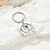 cheap Car Pendants &amp; Ornaments-1pc Love Double Ring Thanksgiving Zinc Alloy Keychain, Letters Thank You Holiday Gift, Party Event Gift Jewelry For Men
