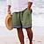 billige Grafiske shorts til mænd-Herre Shorts Sommer shorts Strandshorts Snørelukning Elastisk Talje 3D-udskrivning Grafisk Kokos palme Geometri Åndbart Blød Korte Afslappet Daglig Ferie Gade Hawaiiansk Hvid Blå Mikroelastisk
