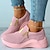 Χαμηλού Κόστους Γυναικεία Sneakers-Γυναικεία Αθλητικά Παπούτσια Slip-Ons Ροζ Μεγάλα Μεγέθη Παπούτσια Άυξησης Ύψους Καθημερινά Συμπαγές Χρώμα Καλοκαίρι Φερμουάρ Επίπεδο Τακούνι Στρογγυλή Μύτη Καθημερινό Ανατομικό PU Μοκασίνια