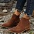 voordelige Chelsea -laarzen-Dames Laarzen Chelsea-laarzen Laarsjes enkellaarsjes Dagelijks Wandelen Effen Kleur Booties enkellaarzen Winter Gesp Blok hiel Blokhak Gepuntte Teen Elegant Vintage Comfortabel PU Leegloper Donker