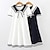 Χαμηλού Κόστους Φορέματα-Παιδιά Κοριτσίστικα Φόρεμα Γράμμα Ταινία Κοντομάνικο Σχολείο ΕΞΩΤΕΡΙΚΟΥ ΧΩΡΟΥ Causal Κεντητό Μοντέρνα Καθημερινά Βασικό Βαμβάκι Ως το Γόνατο Καθημερινό φόρεμα Φόρεμα σε γραμμή Α Καλοκαιρινό φόρεμα