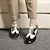 Χαμηλού Κόστους Γυναικεία Oxfords-Γυναικεία Τακούνια Οξφόρδη Bullock Παπούτσια Παπούτσια με άκρη φτερού Vintage παπούτσια Πάρτι ΕΞΩΤΕΡΙΚΟΥ ΧΩΡΟΥ Καθημερινά Συνδυασμός Χρωμάτων Καλοκαίρι Ψηλοτάκουνο Κοντόχοντρο Τακούνι Στρογγυλή Μύτη