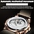 baratos Relógio Automático-Relógio mecânico para homens de negócios de luxo analógico relógio de pulso calendário automático fase da lua de corda automática à prova d&#039;água noctilucente relógio de couro genuíno presente