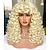 halpa Synteettiset trendikkäät peruukit-pitkät kiharat aaltoilevat blondit peruukit naisille sivuosa luonnollisen näköinen cosplay synteettinen kuitu peruukki lämmönkestävä korvaava peruukki halloween cosplay juhlaperuukit