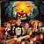 abordables halloween tentures murales-Décorations d&#039;Halloween tapisserie jack o lantern citrouille décor art mural grande tapisserie suspendue décor mural photographie toile de fond couverture rideau maison chambre salon chauve-souris