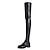 cheap Shoes &amp; Bags-Retro Accessories Set  Shoes With Retro Vintage Punk &amp; Gothic Cloak Shawls Women&#039;s Boots Over The Knee Boots Thigh High Boots Party Block Heel Round Toe PU Leather Zipper Black Red