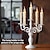 baratos Iluminação de Acessórios de Halloween-6 peças de velas brancas pontiagudas macias perfeitas para decorações de halloween e natal velas longas com pontos de rasgo mesa decorativa e luzes da sala de estar