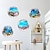 cheap Wall Stickers-4PCS Underwater World Submarine False Window Sticker Bedroom Bedside Children&#039;s Room Crystal Hard Plate Decoration Wall Decal Ocean World 3D Window Submarine Home Decoration Wall Decal Christmas