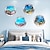 cheap Wall Stickers-4PCS Underwater World Submarine False Window Sticker Bedroom Bedside Children&#039;s Room Crystal Hard Plate Decoration Wall Decal Ocean World 3D Window Submarine Home Decoration Wall Decal Christmas