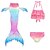 abordables Disfraces de niñas-Sirena Ariel colas de sirena Bañadores Bikini Trajes de baño Vacaciones for Chica Niños Mascarada
