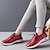cheap Women&#039;s Sneakers-Women&#039;s Sneakers Comfort Shoes Outdoor Daily Solid Color Summer Winter Flat Heel Round Toe Sporty Comfort Running Hiking Walking Satin Loafer Black Red