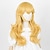 baratos Peruca para Fantasia-peruca princesa dourada com brincos e coroa loira longa ondulada peruca pêssego para crianças cosplay