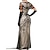 Χαμηλού Κόστους Πάρτι Φορέματα-Γυναικεία Πούλιες Δίχτυ Φόρεμα με παγιέτες Μακρύ Φόρεμα Μάξι Φόρεμα Κομψό Φλοράλ Λαιμόκοψη V Κοντομάνικο Πάρτι Απόκριες Άνοιξη Φθινόπωρο Μαύρο Ρουμπίνι