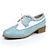 cheap Women&#039;s Oxfords-Women&#039;s Heels Oxfords Brogue Wingtip Shoes Vintage Shoes Party Outdoor Daily Summer Chunky Heel Round Toe Elegant Vacation Cute Leather Lace-up Pink Blue Black Heels