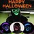 levne Osvětlení rekvizit na Halloween-Lebka Maska Přepínání režimů předvečer Všech svatých Baterie AA napájeny 1ks