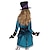 abordables Déguisement d&#039;Halloween adultes-Cosplay Chapelier Fou Costume de Cosplay Tenue Adulte Femme Soirée Cosplay Halloween mardi Gras Déguisements d&#039;Halloween faciles