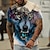 Χαμηλού Κόστους ανδρικό μπλουζάκι 3d-Ζώο Λύκος Υψηλής Ποιότητας Καθημερινό Ανδρικά 3D εκτύπωση Μπλουζάκι Γραφικά μπλουζάκια ΕΞΩΤΕΡΙΚΟΥ ΧΩΡΟΥ Καθημερινά Διακοπές Κοντομάνικη μπλούζα Θαλασσί Καφέ Γκρίζο Κοντομάνικο Στρογγυλή Ψηλή Λαιμόκοψη