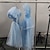 cheap Movie &amp; TV Theme Costumes-Frozen Princess Elsa Dress Cloak Flower Girl Dress Girls&#039; Movie Cosplay Cosplay Costume Party Light Blue Children&#039;s Day Masquerade Wedding Wedding Guest Dress