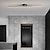 voordelige Plafondlampen-minimalistische plafondlamp lange strip semi-inbouw plafondlamp, moderne kroonluchters lineaire plafondverlichting voor woonkamer slaapkamer hal keuken alleen dimbaar met afstandsbediening 110-240v