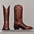 voordelige Cowboy &amp; Western Boots-Voor heren Laarzen Cowboy westernlaarzen Wandelen Vintage Buiten PU Lengteverhogend Anti-slip Leegloper donkerbruin Koffie bruin gespeld Donkergrijs Winter