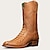 ieftine Cizme Cowboy &amp; Western-Bărbați Cizme Cizme Western Cowboy Pantofi de confort Drumeții Plimbare Epocă Casual În aer liber Zilnic PU Comfortabil Anti-Alunecare Cizme Până la Genuchi Loafer Maro Iarnă